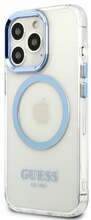Telefoniümbris Guess GUHMP13LHTRMB Metal Outline MagSafe, Apple iPhone 13 Pro, sinine
