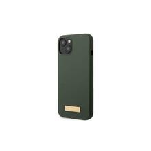 Telefoniümbris Guess Silicone Logo Plate MagSafe GUHMP13MSBPLA, Apple iPhone 13 6.1, roheline/khaki