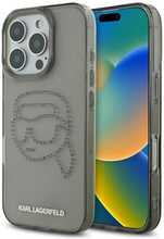 Telefoniümbris Karl Lagerfeld IML Rhinestones KLHCP16LHKHDCELK, Apple iPhone 16 Pro, must