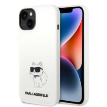 Telefoniümbris Karl Lagerfeld KLHMP14MSNCHBCH Silicone Choupette MagSafe, Apple iPhone 14 Plus, valge