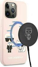 Telefoniümbris Karl Lagerfeld Silicone Ikonik KLHMP13LSSKCI, Apple iPhone 13 Pro, heleroosa