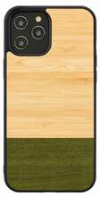 Telefoniümbris Man&Wood, Apple iPhone 12/12 Pro, bamboo forest black