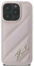 Telefoniükaanne Karl Lagerfeld Quilted Signature, Apple iPhone 16, roosa