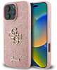 Telefoniümbris Guess Fixed Glitter Big 4G, Apple iPhone 16 Pro, roosa