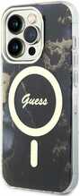 Telefoniümbris Guess Golden Marble MagSafe GUHMP14LHTMRSK, Apple iPhone 14 Pro, must