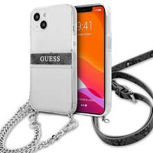 Telefoniümbris Guess GUHCP13SKC4GBSI 4G Grey Strap Silver Chain, Apple iPhone 13 mini, läbipaistev