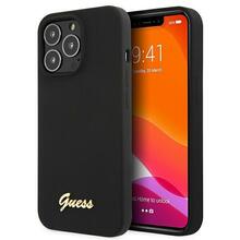 Telefoniümbris Guess GUHMP13LLSLMGBK Silikon Script Gold Logo, Apple iPhone 13 Pro/13, must