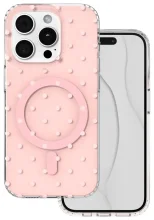 TFO Bubble Dots Mag ümbris, Apple iPhone 15 Pro, MagSafe, roosa