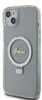 Telefoniümbris Guess GUHMP15MHRSGSD Ring Stand Script Glitter MagSafe, iPhone 15 Plus / 14 Plus 6.7, läbipaistev