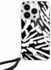 Karl Lagerfeld IML Zebra Pattern & Cord KLHCP15XHZBPKCCK ümbris, Apple iPhone 15 Pro Max, must