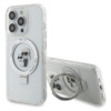 Telefoniümbris Karl Lagerfeld Ring Stand Karl&Choupette MagSafe KLHMP13LHMRSKCH, Apple iPhone 13 Pro/13, valge