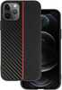 Telefoniümbris Tel Protect Carbon, Apple iPhone 11 Pro, must punase triibuga