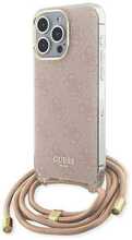Telefoniümbris Guess GUHCP15XHC4SEP Crossbody Cord 4G Print, Apple iPhone 15 Pro Max, roosa