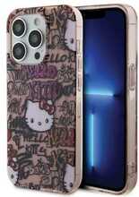 Telefoniümbris Hello Kitty IML Tags Graffiti HKHCP15LHDGPTP, Apple iPhone 15 Pro, roosa