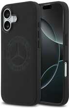 Telefoniümbris Mercedes Leather Vintage Logo MagSafe, Apple iPhone 17, must