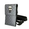 Telefoni kott Karl Lagerfeld Ikonik Karl Monogram Patch KLWBSAMIPG, hõbe