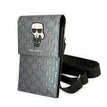 Telefoni kott Karl Lagerfeld Ikonik Karl Monogram Patch KLWBSAMIPG, hõbe
