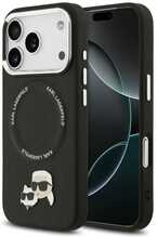 Telefoniümbris Karl Lagerfeld Karl & Choupette Pins MagSafe, Apple iPhone 17 Pro Max, must