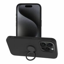 Telefoniümbris OEM Silicone Ring Case, Apple iPhone 15 Pro, must