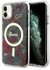 Telefoniümbris Guess GUHMN61HCFWSA Flower MagSafe, Apple iPhone 11/XR, roheline/khaki