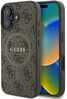 Telefoniümbris Guess PU Leather 4G Colored Ring MagSafe, Apple iPhone 16 Plus, pruun