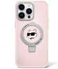 Telefoniümbris Karl Lagerfeld Ring Stand Choupette Head MagSafe KLHMP15XHMRSCHP, Apple iPhone 15 Pro Max, roosa
