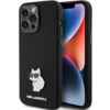 Telefoniümbris Karl Lagerfeld Silicone Choupette Metal Pin KLHCP15LSMHCNPK, Apple iPhone 15 Pro, must