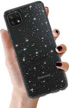 Telefoniümbris Crystal Glitter TOPT, Samsung Galaxy A22 5G, hõbe