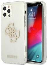 Telefoniümbris Guess GUHCP12LPCUGL4GTR Glitter 4G Big Logo, Apple iPhone 12 Pro Max, läbipaistev