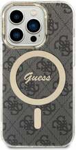 Telefoniümbris Guess GUHMP15LH4STK IML 4G MagSafe, Apple iPhone 15 Pro, must