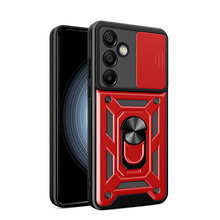 Hybrid Armor Camshield kate, Samsung Galaxy A26, punane