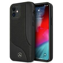 Telefoniümbris Mercedes MEHCP12SCDOBK, Apple iPhone 12 Mini, must, nahast perforeeritud ala