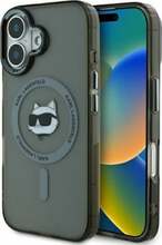 Telefoniümbris Karl Lagerfeld IML Metal Choupette Head MagSafe, Apple iPhone 16 Plus, must
