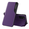 Eco Leather View Case ümbris, Samsung Galaxy A72 4G, lilla