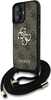 Telefoniümbris Guess 4G Big Logo Cord Stap Crossbody, Apple iPhone 16 Plus, pruun