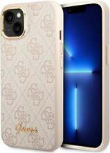 Telefoniümbris Guess GUHCP14SHG4SHP 4G Vintage Gold Logo, Apple iPhone 14, roosa