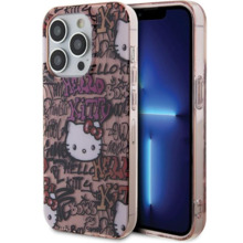 Telefoniümbris Hello Kitty IML Tags Graffiti HKHCP14LHDGPTP, Apple iPhone 14 Pro, roosa