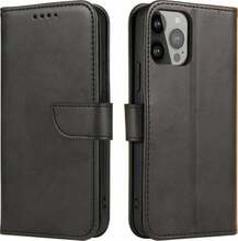 Telefoniümbris Hurtel Magnet Flip Cover, Oppo A17, must