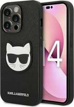 Telefoniümbris Karl Lagerfeld Saffiano Choupette Head Patch KLHCP14LSAPCHK, Apple iPhone 14 Pro, must