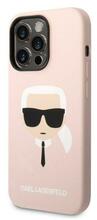 Telefoniükaaned Liquid Silicone Karl Lagerfeld KLHCP14LSLKHLP, Apple iPhone 14 Pro, roosa