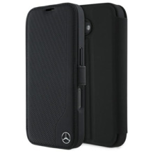Telefoniümbris Mercedes MEBKP16S23RBGVK Leather Wood Imitation, Apple iPhone 16, must