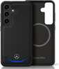 Telefoniümbris Mercedes Leather Contrasted Blue Horizontal Curve MagSafe, Samsung Galaxy S25, must