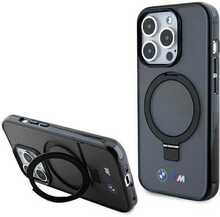 Telefoniümbris BMW BMHMP15LURSK Ring Stand M Collection, Apple iPhone 15 Pro, must