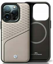 Telefoniümbris BMW Sign Leather Textured and Line MagSafe BMHMP16L23RDCLG, Apple iPhone 16 Pro, hall