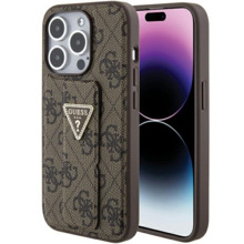 Telefoniümbris Guess GUHCP15LPGS4TDW Hardcase Grip Stand, Apple iPhone 15 Pro, pruun