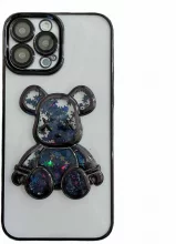 Telefoniümbris iLike Silicone Case Print Desire Bear, Apple iPhone 15 Pro Max, must