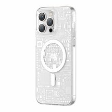 Telefoniümbris Kingxbar PQY Geek, Apple iPhone 14 Plus, hõbedane