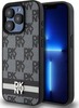 Telefoniümbris DKNY Leather Checkered Mono Pattern & Printed Stripes DKHCP15LPCPTSSK, Apple iPhone 15 Pro, must