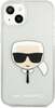 Telefoniümbris Karl Lagerfeld KLHCP13SKHTUGLS Glitter Karl's Head, Apple iPhone 13 mini, hõbe