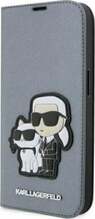 Kaantega ümbris Karl Lagerfeld KLBKP14LSANKCPG, Apple iPhone 14 Pro, hõbedane